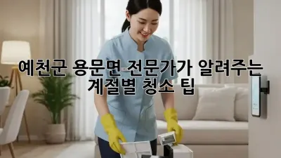 예천군 용문면 전문가가 알려주는 계절별 청소 팁